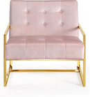 Pierre Pink Velvet Accent Chair - Town Of Bargains Furniture - NY
