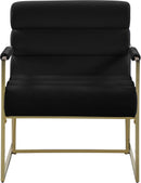 Wayne Black Velvet Accent Chair - Town Of Bargains Furniture - NY