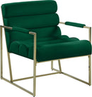 Wayne Green Velvet Accent Chair - Town Of Bargains Furniture - NY