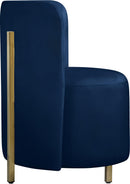 Rotunda Navy Velvet Accent Chair - Town Of Bargains Furniture - NY