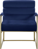 Wayne Navy Velvet Accent Chair - Town Of Bargains Furniture - NY