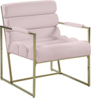 Wayne Pink Velvet Accent Chair - Town Of Bargains Furniture - NY