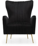 Opera Black Velvet Accent Chair - Town Of Bargains Furniture - NY