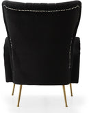 Opera Black Velvet Accent Chair - Town Of Bargains Furniture - NY