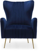Opera Navy Velvet Accent Chair - Town Of Bargains Furniture - NY