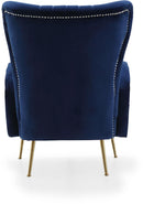 Opera Navy Velvet Accent Chair - Town Of Bargains Furniture - NY
