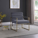 Wayne Grey Velvet Accent Chair - Town Of Bargains Furniture - NY