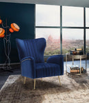 Opera Navy Velvet Accent Chair - Town Of Bargains Furniture - NY