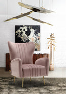 Opera Pink Velvet Accent Chair - Town Of Bargains Furniture - NY