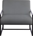 Industry Grey Faux Leather Accent Chair - Town Of Bargains Furniture - NY
