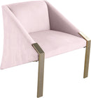 Rivet Pink Velvet Accent Chair
