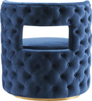 Theo Navy Velvet Accent Chair - Town Of Bargains Furniture - NY