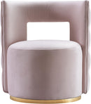 Theo Pink Velvet Accent Chair - Town Of Bargains Furniture - NY