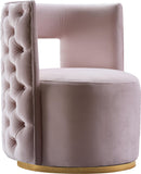 Theo Pink Velvet Accent Chair - Town Of Bargains Furniture - NY