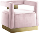 Armani Pink Velvet Accent Chair - Town Of Bargains Furniture - NY