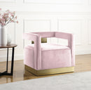 Armani Pink Velvet Accent Chair - Town Of Bargains Furniture - NY