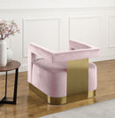 Armani Pink Velvet Accent Chair - Town Of Bargains Furniture - NY