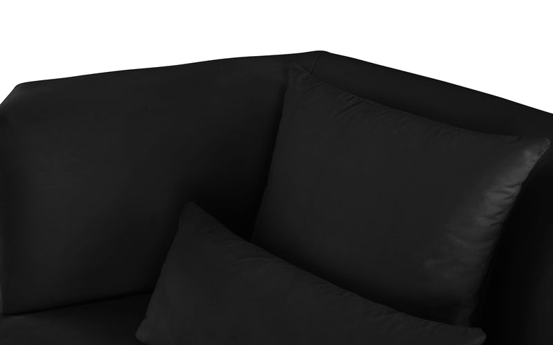 Marquis Black Velvet Sofa - Town Of Bargains Furniture - NY