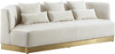 Marquis Cream Velvet Sofa - Town Of Bargains Furniture - NY