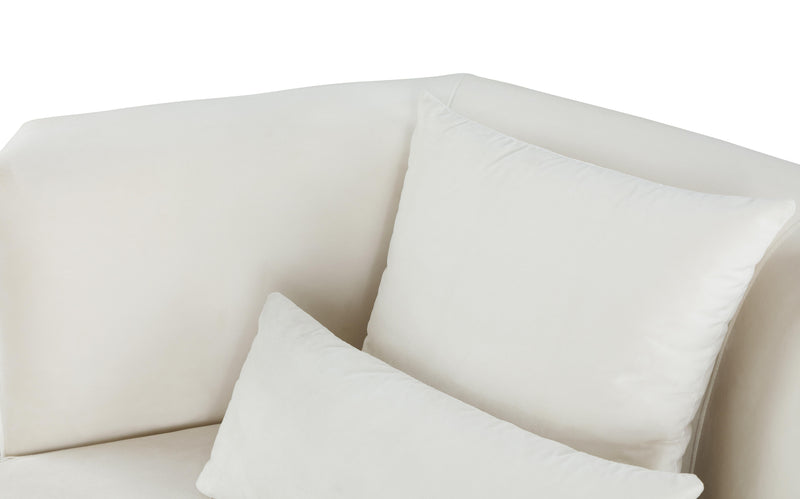 Marquis Cream Velvet Sofa - Town Of Bargains Furniture - NY