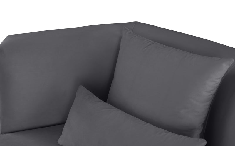 Marquis Grey Velvet Sofa - Town Of Bargains Furniture - NY