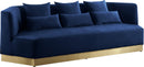 Marquis Navy Velvet Sofa - Town Of Bargains Furniture - NY