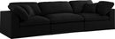 Serene Black Linen Fabric Deluxe Cloud Modular Sofa - Town Of Bargains Furniture - NY