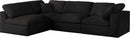 Serene Black Linen Fabric Deluxe Cloud Modular Sectional - Town Of Bargains Furniture - NY