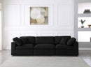 Serene Black Linen Fabric Deluxe Cloud Modular Sofa - Town Of Bargains Furniture - NY