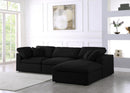 Serene Black Linen Fabric Deluxe Cloud Modular Sectional - Town Of Bargains Furniture - NY