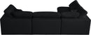 Serene Black Linen Fabric Deluxe Cloud Modular Sectional - Town Of Bargains Furniture - NY