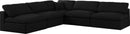 Serene Black Linen Fabric Deluxe Cloud Modular Sectional - Town Of Bargains Furniture - NY
