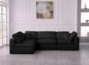 Serene Black Linen Fabric Deluxe Cloud Modular Sectional - Town Of Bargains Furniture - NY