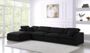Serene Black Linen Fabric Deluxe Cloud Modular Sectional - Town Of Bargains Furniture - NY