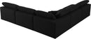 Serene Black Linen Fabric Deluxe Cloud Modular Sectional - Town Of Bargains Furniture - NY