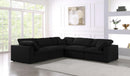 Serene Black Linen Fabric Deluxe Cloud Modular Sectional - Town Of Bargains Furniture - NY