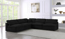Serene Black Linen Fabric Deluxe Cloud Modular Sectional - Town Of Bargains Furniture - NY