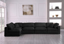 Serene Black Linen Fabric Deluxe Cloud Modular Sectional - Town Of Bargains Furniture - NY