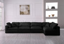 Serene Black Linen Fabric Deluxe Cloud Modular Sectional - Town Of Bargains Furniture - NY