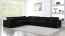 Serene Black Linen Fabric Deluxe Cloud Modular Sectional - Town Of Bargains Furniture - NY