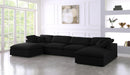 Serene Black Linen Fabric Deluxe Cloud Modular Sectional - Town Of Bargains Furniture - NY