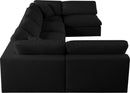 Serene Black Linen Fabric Deluxe Cloud Modular Sectional - Town Of Bargains Furniture - NY