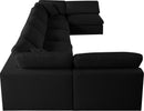 Serene Black Linen Fabric Deluxe Cloud Modular Sectional - Town Of Bargains Furniture - NY