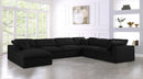 Serene Black Linen Fabric Deluxe Cloud Modular Sectional - Town Of Bargains Furniture - NY