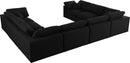 Serene Black Linen Fabric Deluxe Cloud Modular Sectional - Town Of Bargains Furniture - NY