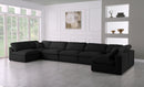 Serene Black Linen Fabric Deluxe Cloud Modular Sectional - Town Of Bargains Furniture - NY