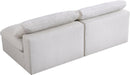 Serene Cream Linen Fabric Deluxe Cloud Modular Armless Sofa - Town Of Bargains Furniture - NY