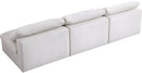 Serene Cream Linen Fabric Deluxe Cloud Modular Armless Sofa - Town Of Bargains Furniture - NY