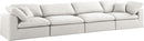 Serene Cream Linen Fabric Deluxe Cloud Modular Sofa - Town Of Bargains Furniture - NY