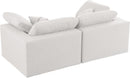 Serene Cream Linen Fabric Deluxe Cloud Modular Sofa - Town Of Bargains Furniture - NY